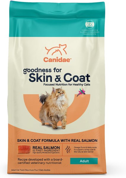 CANIDAE Goodness for Skin & Coat Real Salmon Adult Dry Cat Food, 5-lb bag slide 1 of 6