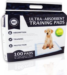 American Kennel Club AKC Dog Training Pads, 22 x 22-in, 100 count