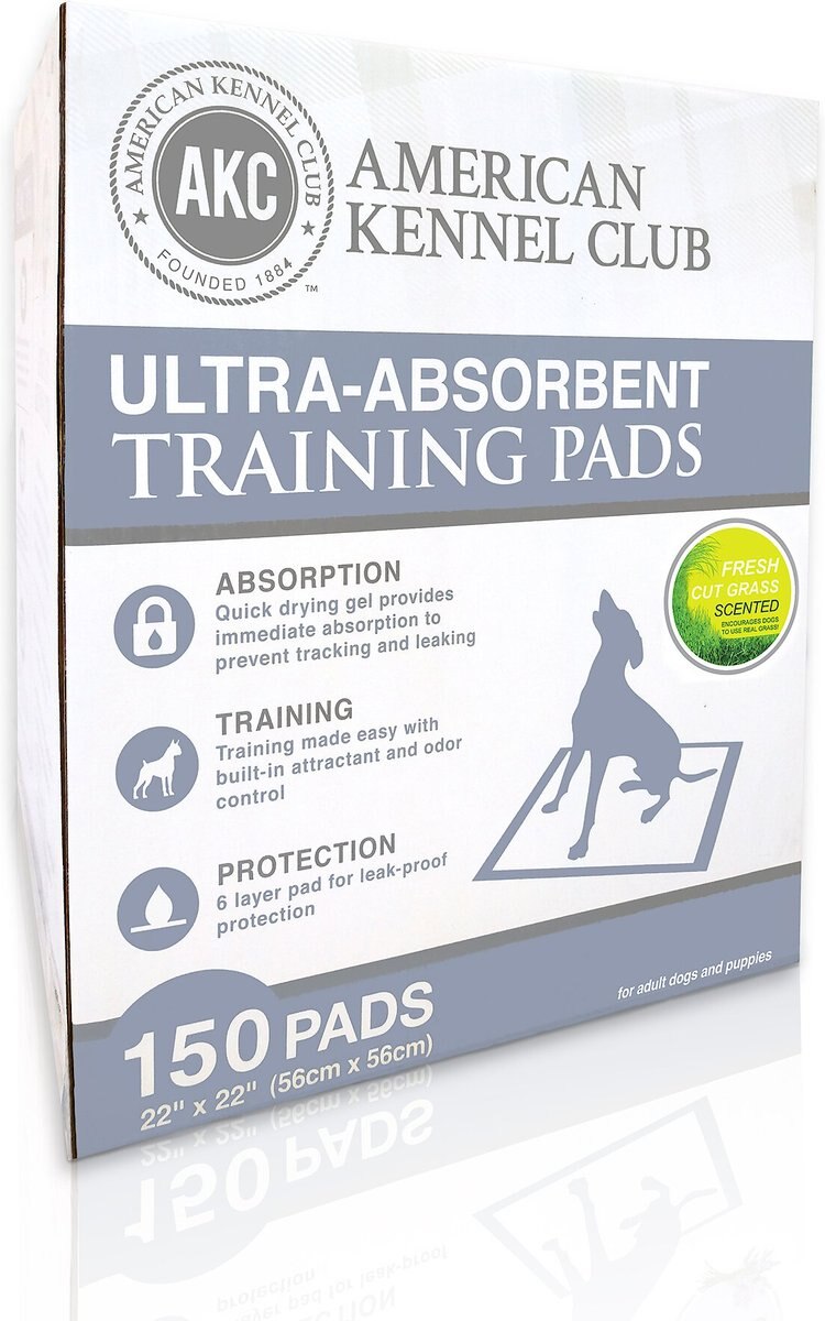 AMERICAN KENNEL CLUB AKC Dog Training Pads, 22 x 22in, 150 count