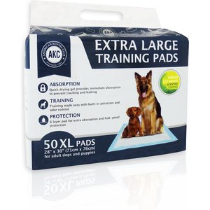 American Kennel Club AKC Ultra-Absorbent Fresh Cut Grass Scented Dog Training Pads, X-Large, 50 count