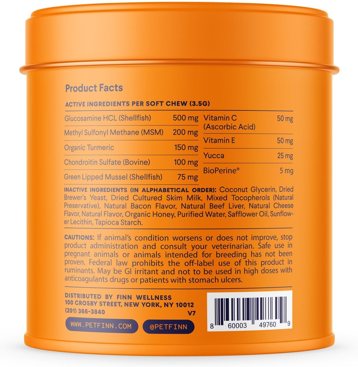 FINN Hip & Joint Dog Supplement, 90 count