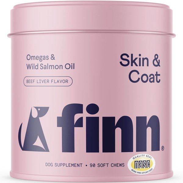 Finn Skin & Coat Wild Alaskan Salmon Oil Dog Supplement, 90 count slide 1 of 9