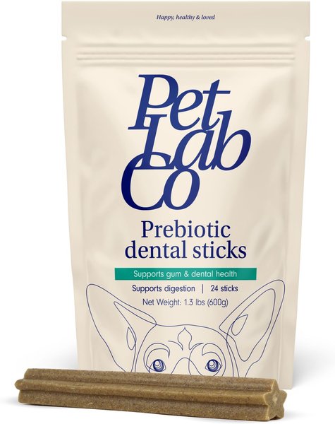 PetLab Co. Prebiotic Dental Sticks Dog Dental Chews, 24 count slide 1 of 7