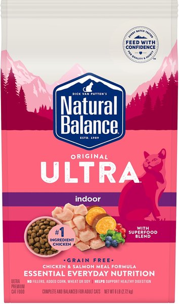 Natural Balance Original Ultra Indoor Chicken & Salmon Meal Dry Cat Food, 6-lb bag slide 1 of 8