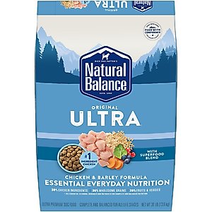 Natural Balance Original Ultra Chicken & Barley Formula Dry Dog Food, 30-lb bag
