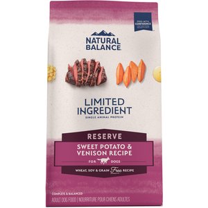 Natural Balance Limited Ingredient Reserve Grain-Free Sweet Potato & Venison Recipe Dry Dog Food, 4-lb bag