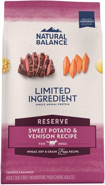 Natural Balance Limited Ingredient Reserve Grain-Free Sweet Potato & Venison Recipe Dry Dog Food, 22-lb bag slide 1 of 10