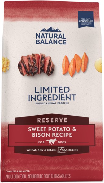 Natural Balance Limited Ingredient Reserve Grain-Free Sweet Potato & Bison Recipe Dry Dog Food, 4-lb bag slide 1 of 9