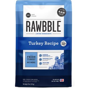 BIXBI RAWBBLE Fresh Turkey Recipe Limited Ingredient Grain-Free Dry Dog Foodd, 24-lb bag