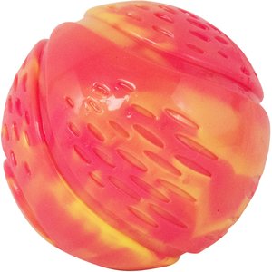 Petstages Grunt N Punt Squeaky Tennis Ball Dog Toy, Yellow & Pink