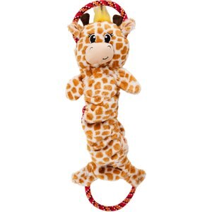Charming Pet Crunch N Scrunch Giraffe Plush Dog Toy, Brown, Large