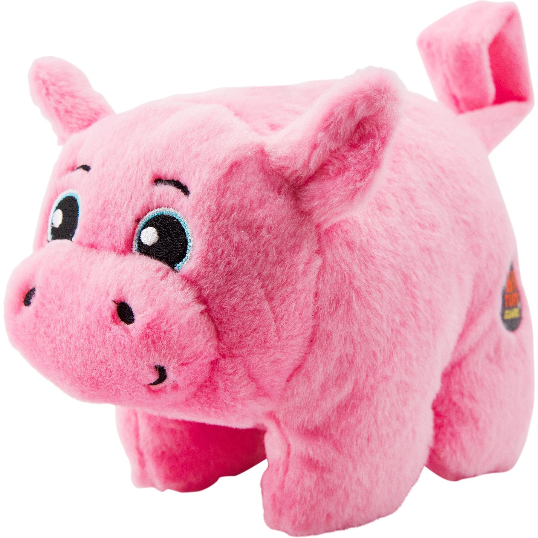 Stuffed pink cheap pig dog toy