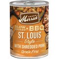 Merrick Grain-Free Slow-Cooked BBQ St. Louis Style with Shredded Pork Wet Dog Food, 12.7-oz can, case of 12