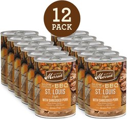 Merrick Grain-Free Slow-Cooked BBQ St. Louis Style with Shredded Pork Wet Dog Food, 12.7-oz can, case of 12 slide 2 of 9