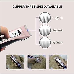 PATPET P730 Removable Blade Dog & Cat Hair Grooming Clipper, Rose Gold