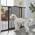 Frisco Metal Pattern Extra Wide Auto-close Dog Gate, 30-in, Black