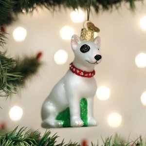 Old World Christmas Bull Terrier Glass Tree Ornament
