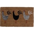Entryways Roosters Handwoven Doormat