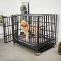 Frisco Ultimate Foldable & Stackable Heavy Duty Steel Metal Single Door Dog Crate, Large: 42-in L x 29-in W x 36-in H
