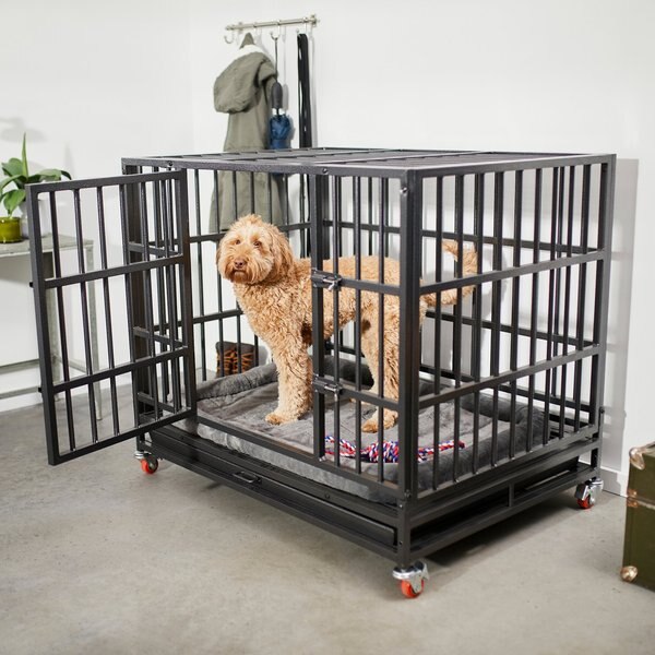 Arf Pets Dog Soft Crate 36 Inch Kennel – Soft Sided 3 Door Folding