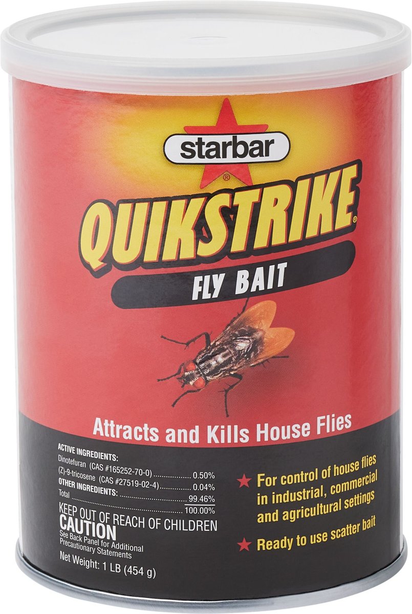 STARBAR Quikstrike Fly Scatter Bait, 1-lb can - Chewy.com