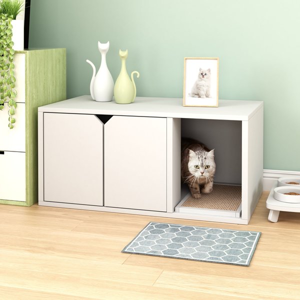 TRIXIE Wooden Cat Home & Litter Box Cover, White