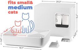 Meowy Studio Loo Enclosed Cat Litter Box Concealment, Cloud White slide 2 of 9