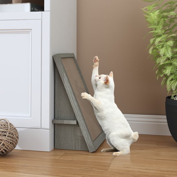 Way Basics zBoard Paperboard Incline Scratcher Cat Toy, Grey slide 1 of 4