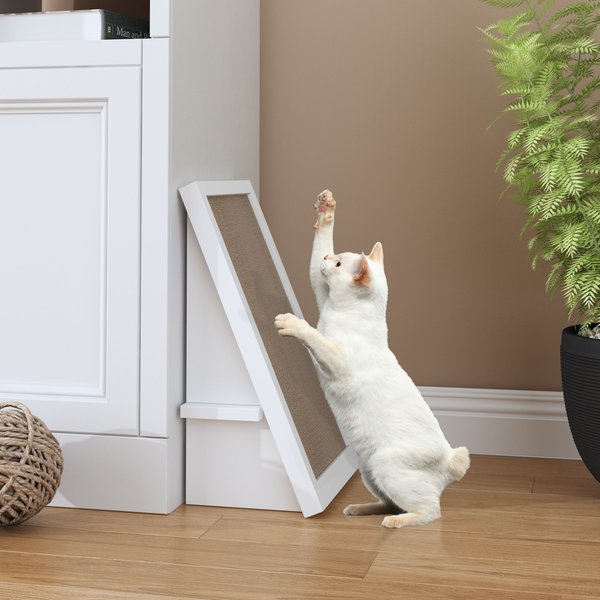 Way Basics zBoard Paperboard Incline Scratcher Cat Toy, White slide 1 of 4