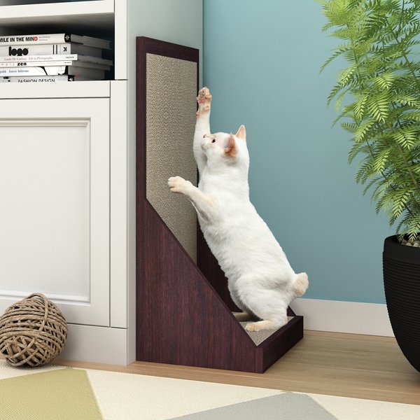 WAY BASICS zBoard Paperboard Vertical Scratcher Cat Toy, Espresso ...