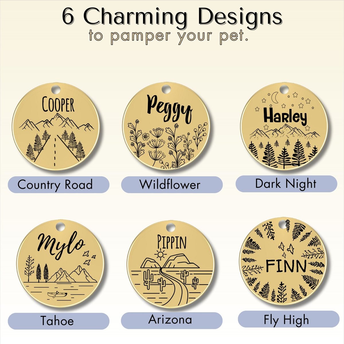 PawFurEver Circle Personalized Dog ID Tag