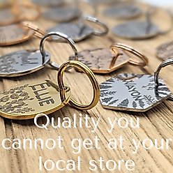 PawFurEver Circle Personalized Dog ID Tag, Silver, Wildflower slide 2 of 8