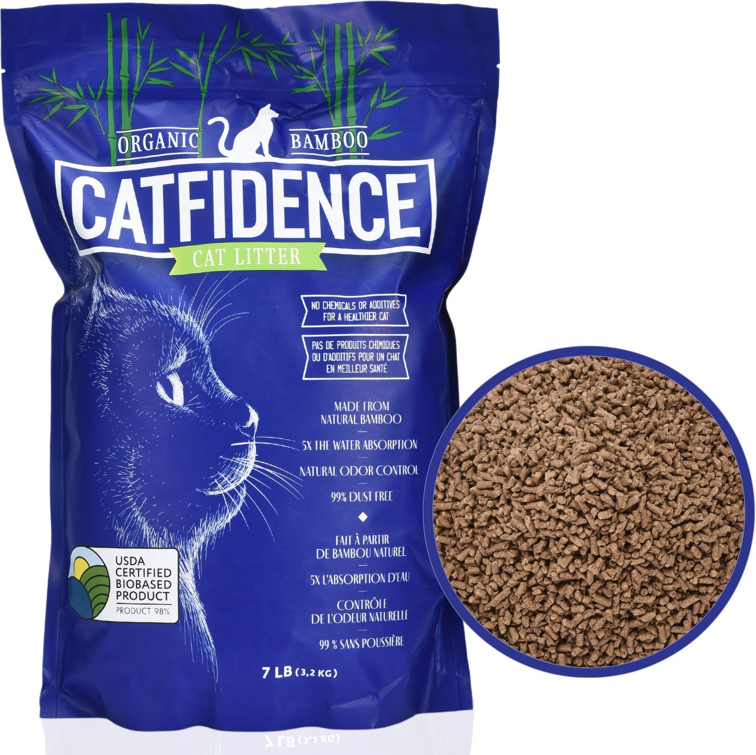 CATFIDENCE Organic Bamboo Cat Litter, 7lb bag