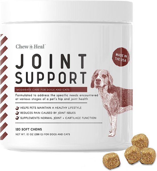 Chew + Heal Hip & Joint Dog Supplement, 120 count slide 1 of 5