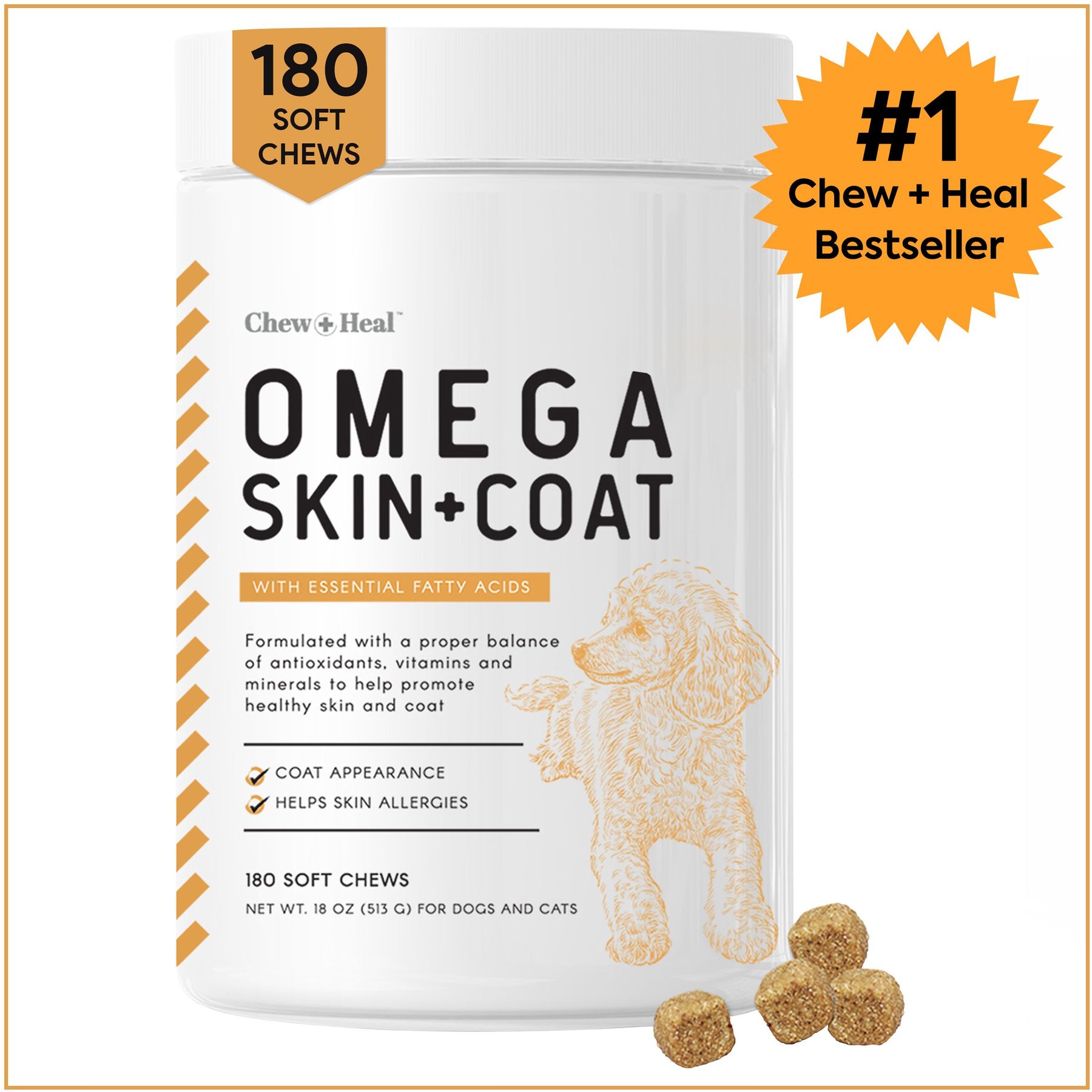 Chew Heal Omega Skin Coat Supplement