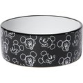 Disney Mickey Mouse Black & White No-Skid Ceramic Dog & Cat Bowl, Small: 1.5 cup