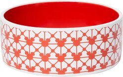 Disney Mickey Mouse Red Deco No-Skid Ceramic Dog & Cat Bowl, Small: 1.5 cup