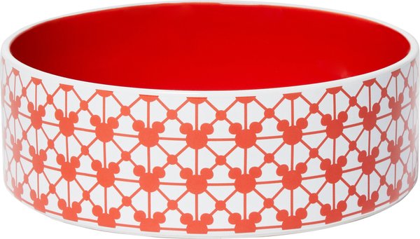 Disney Mickey Mouse Red Deco Non-Skid Ceramic Dog Bowl, 5 cups slide 1 of 6