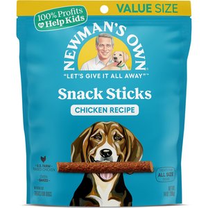 Newman's Own Snack Sticks Chicken Recipe Grain-Free Dog Treats, 14-oz bag