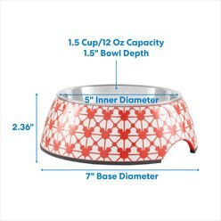 Disney Mickey Mouse Red Deco Stainless Steel & Melamine Dog & Cat Bowl, Small: 1.5 cup slide 2 of 6