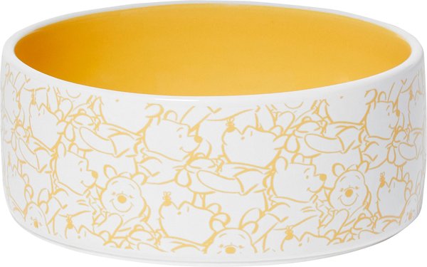 Disney Winnie the Pooh Yellow No-Skid Ceramic Dog & Cat Bowl, 1.5 Cup slide 1 of 6