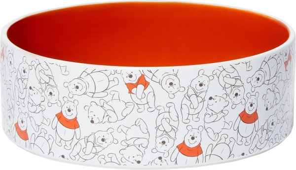 Disney Winnie the Pooh Orange No-Skid Ceramic Dog & Cat Bowl, Medium: 5 cup slide 1 of 6