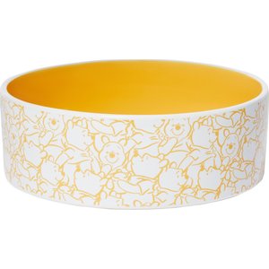 Disney Winnie the Pooh Yellow No-Skid Ceramic Dog & Cat Bowl, 8 Cup