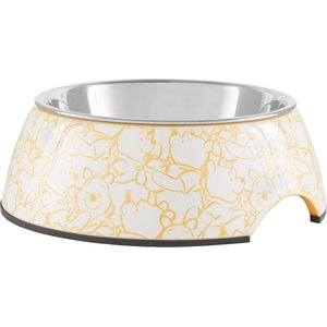 Disney Winnie the Pooh Yellow Stainless Steel & Melamine Dog & Cat Bowl, 1.5 Cup