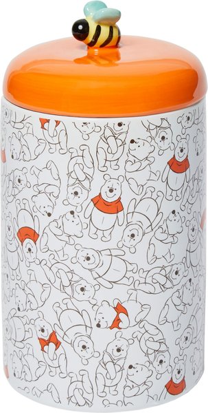 Disney Winnie the Pooh Orange Ceramic Dog & Cat Treat Jar, 3.75 cup slide 1 of 5