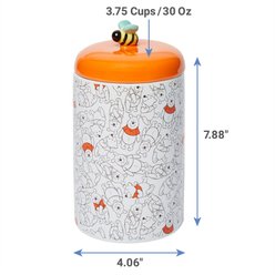 Disney Winnie the Pooh Orange Ceramic Dog & Cat Treat Jar, 3.75 cup slide 2 of 5