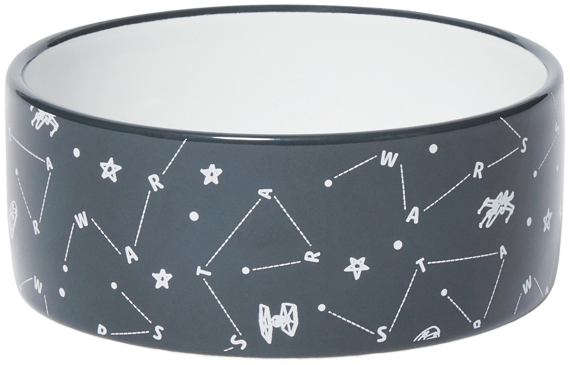 STAR WARS Navy Constellations No-Skid Ceramic Dog & Cat Bowl