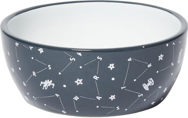 STAR WARS Navy Constellations No-Skid Ceramic Cat Bowl, Small slide 1 of 4
