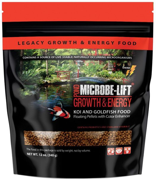 Microbe-Lift Legacy Growth & Energy Floating Pellets with Color Enhancer Koi & Goldfish Food, 12-oz jar slide 1 of 5