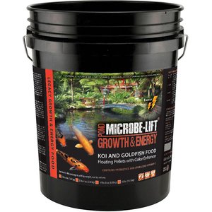 Microbe-Lift Legacy Growth & Energy Floating Pellets with Color Enhancer Koi & Goldfish Food, 14.5-lb bucket